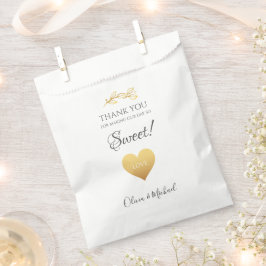 Gold Heart Make Day Sweet Wedding Geschenktütchen