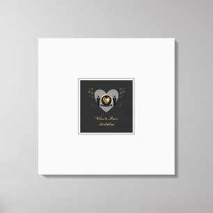 Gold Heart Male Wedding Alternative Gästebuch