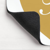 Gold Heart Monogram Mousepad (Ecke)