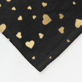 Gold Heart Personalisiert Valentinstag Liebe Fleecedecke (Ecke)