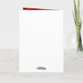 Gold Heart Red Ribbon Valentinstag Herzkarte Karte (Rückseite)