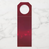 Gold Heart Ribbon Happy Valentine's Day Red Flaschenanhänger (Rückseite)