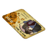 Gold Heart Rose & Buttterfliegen Save the Date Magnet (Rechte Seite)