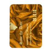 Gold Heart Rose & Buttterfliegen Save the Date Magnet (Vertikal)
