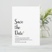 Gold Heart Script Save the Date Definition (Stehend Vorderseite)