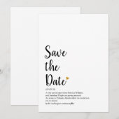 Gold Heart Script Save the Date Definition (Vorne/Hinten)