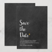 Gold Heart Script  Save the Date Definition (Vorne/Hinten)