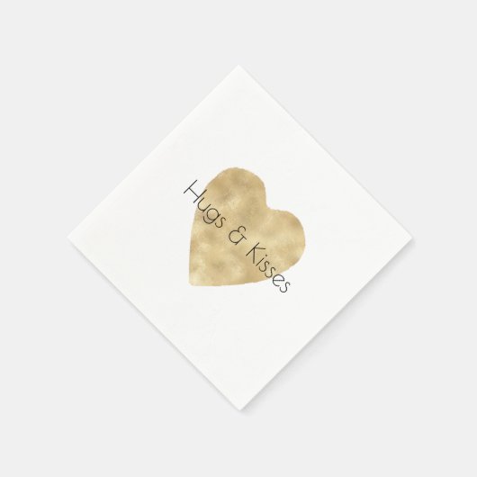 Gold Heart Serviette (Ecke)