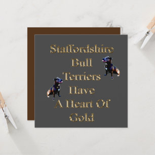 Gold Heart Staffordshire Bull Terrier, Flachkarte