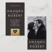 Gold Heart Stag & Dose Ticket (Vorne/Hinten)