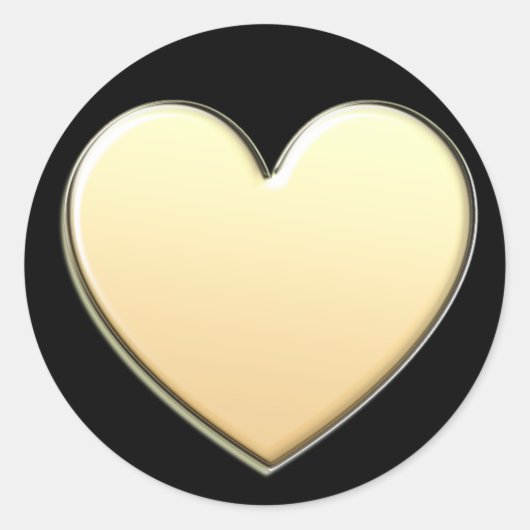 Gold Heart Stickers (Vorderseite)