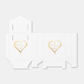 Gold Heart Vielen Dank Bridal Wedding Geschenkschachtel (Ungefaltet)