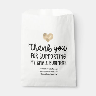 Gold Heart Vielen Dank für Ihre Unterstützung für  Geschenktütchen