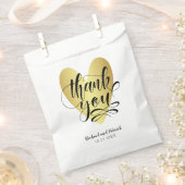 Gold Heart Vielen Dank Personalisiert Geschenktütchen (Ausgeschnitten)