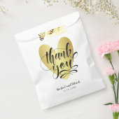 Gold Heart Vielen Dank Personalisiert Geschenktütchen (Versiegelt)