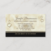 Gold Hearted fünf Dollar Schmuckzubehör Visitenkarte (Rückseite)
