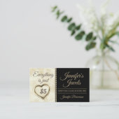 Gold Hearted fünf Dollar Schmuckzubehör Visitenkarte (Stehend Vorderseite)