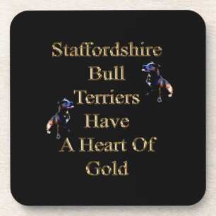 Gold Hearted Staffordshire Bull Terriers, Unterset Getränkeuntersetzer