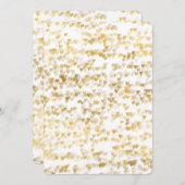 Gold Hearts Baby Dusche Einladung (Vorne/Hinten)