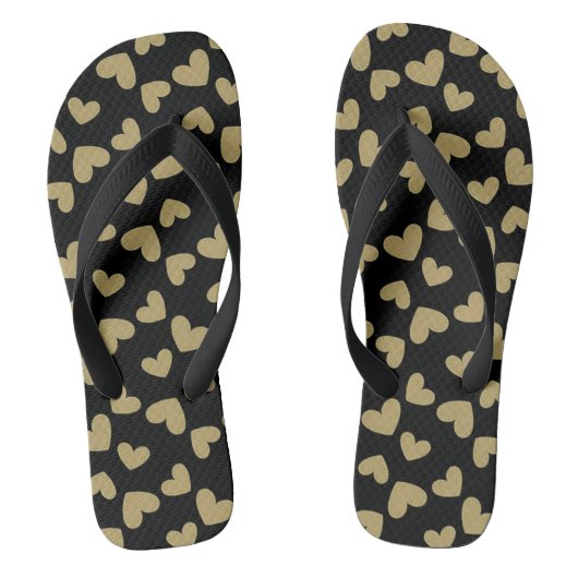 Gold Hearts Badesandalen (Fußbett)