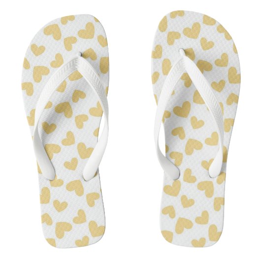 Gold Hearts Badesandalen (Fußbett)