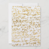 Gold Hearts Birthday Einladung (Rückseite)