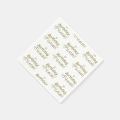 Gold Hearts Birthday Princess Party Serviette (Ecke)