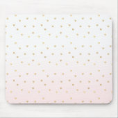 Gold Hearts Blush Pink Ombre Mousepad (Vorne)