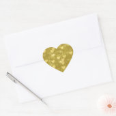 Gold Hearts Bokeh Herz-Aufkleber (Umschlag)