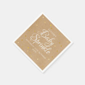 Gold Hearts Confetti Baby Sprinkle / Dusche Rustik Serviette (Ecke)