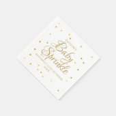 Gold Hearts Confetti Baby Sprinkle/ Dusche Serviette (Ecke)