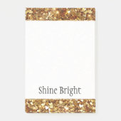 Gold Hearts Confetti Glam Post-it Klebezettel (Vorderseite)