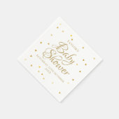Gold Hearts Confetti Kinderdusche / Sprinkle Serviette (Ecke)