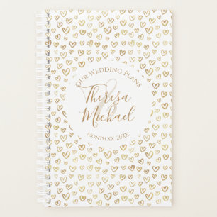 Gold Hearts Custom Sprichwort Hochzeitsplaner Planer