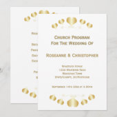 Gold Hearts Design Hochzeit Programm (Vorne/Hinten)
