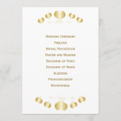 Gold Hearts Design Wedding Programm (Rückseite)