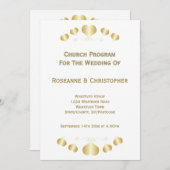Gold Hearts Design Wedding Programm (Vorne/Hinten)