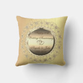 Gold Hearts Diamonds 50. Hochzeitstag Kissen (Rückseite)