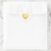 Gold Hearts DIY White Monogram Herz-Aufkleber (Tasche)
