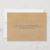 Gold Hearts Elegantes Script Rustic Kraft Dankeskarte (Rückseite)