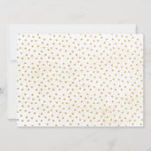 Gold Hearts Foto Save the Date Karte (Rückseite)