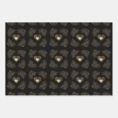 Gold Hearts Geschenkpapier Set (Vorderseite 3)