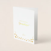 Gold Hearts | Oma Mothers Day Foto Foil Card Folienkarte (Vorderseite)