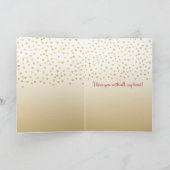 Gold Hearts Ombre Feiertagskarte (Innenseite)