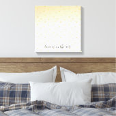 Gold Hearts Ombre Liebe ist in der Luft Leinwanddruck (Insitu (Schlafzimmer))
