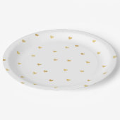 Gold Hearts Pappteller (Schrägansicht)