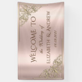 Gold Hearts Rose Gold Banner (Vertikal)