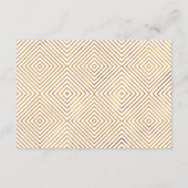 Gold Hearts Script auf der White Wedding Website Begleitkarte (Rückseite)