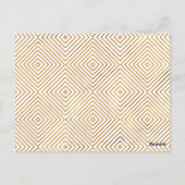 Gold Hearts Script auf der White Wedding Website Postkarte (Rückseite)