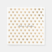 Gold Hearts Serviette (Vorderseite)